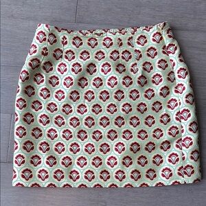 Etro Red and Yellow Floral Patterned Skirt Size 42